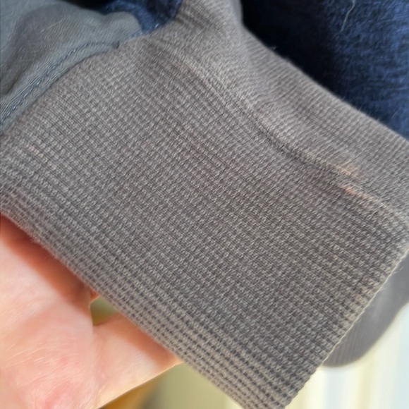 The North Face Men's Tech Sherpa Hoodie Dark Gray and Blue Large Fleece Lined ❄️ - Picture 9 of 12